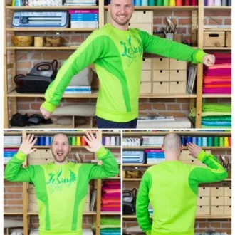 Мужская толстовка свободного кроя с контрастными рукавами, размеры S-XXL