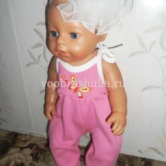 Ползунки на завязках для куклы Baby Born