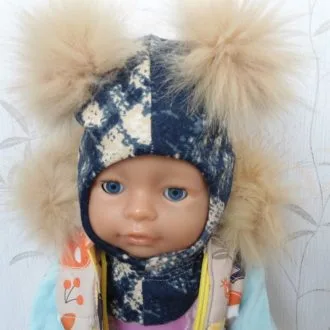 Шлем с помпонами для куклы Baby Born