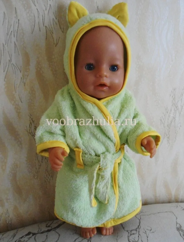 Халат с капюшоном для куклы Baby Born — лист 1