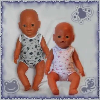 Трусики и майка для куклы Baby Born р 43см
