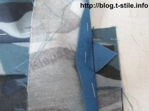 Прорізна кишеня з листочком у виробах без підкладки