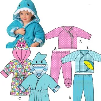 Халат, ползунки и кофточка для малышей (размер 1-18мес)
