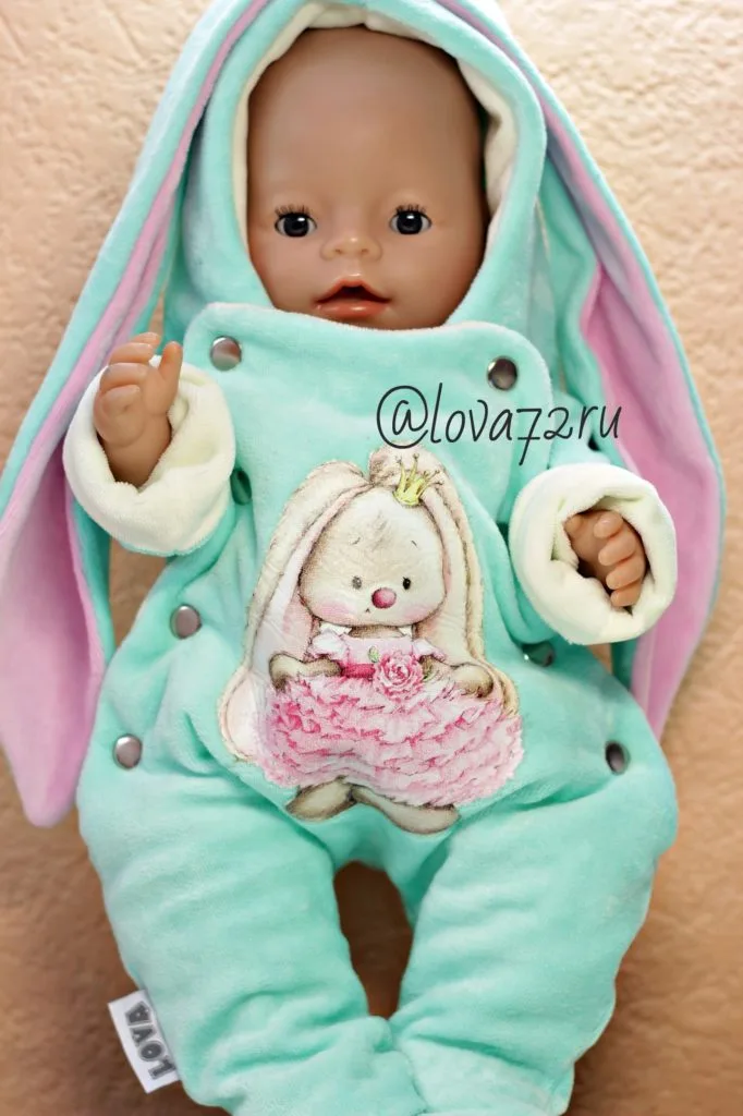 Комбинезон «Зайка Ми» для куклы Baby Born — лист 1