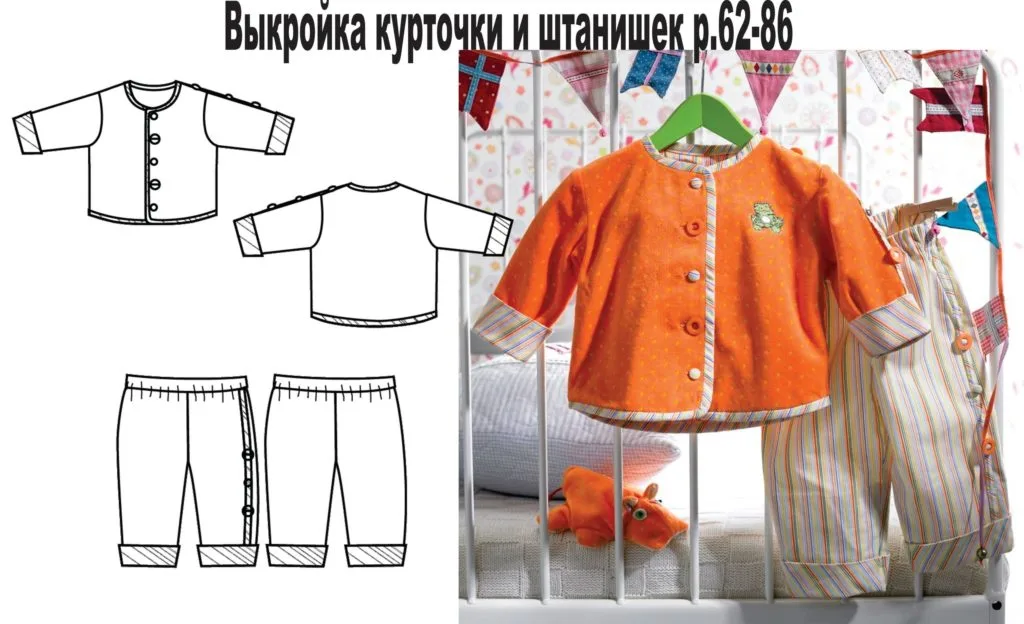Курточка и брючки для малыша (размер 62-86) — лист 1