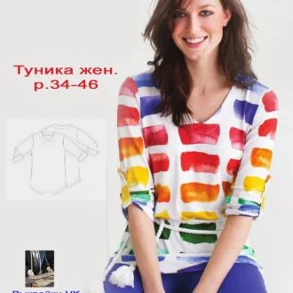 Женская туника размера 34-46