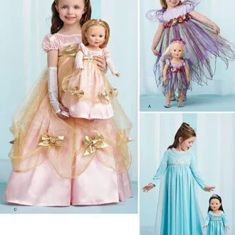 Платье для девочки (размер 3-8лет)  и куклы