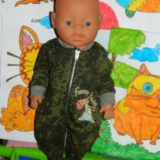 Комбинезон для куклы Baby Born р. 43см