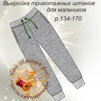 Трикотажные штаны для мальчика (134–170)