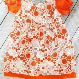 Платье детское с рукавом фонариком (размер 1-3 лет)