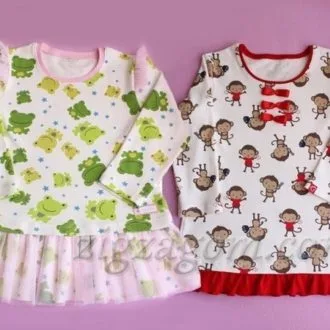Трикотажная туника для девочек 2-3 лет