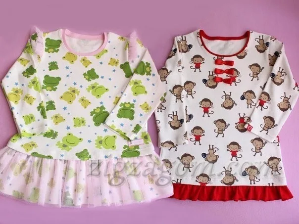 Трикотажная туника для девочек 2-3 лет — лист 1