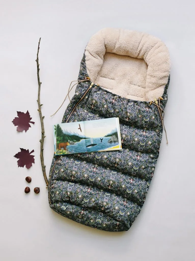 Стеганый конверт для малыша с меховым капюшоном — лист 1