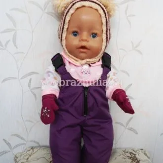 Полукомбинезон для куклы Baby-Born с капюшоном