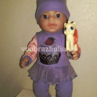 Шапочка с бантом для куклы Baby Born