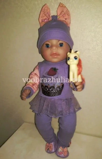 Шапочка з бантом для ляльки Baby Born