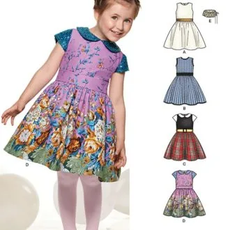 Платье для девочки с пышной юбкой и короткими рукавами, 3-8 лет