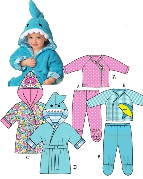 Дитячий халат з капюшоном для малюків 3-4 роки