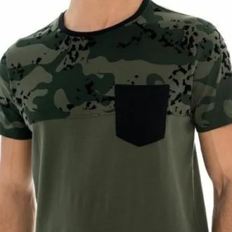 Мужская футболка S-XXL с контрастным низом