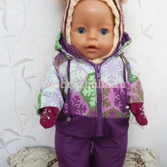 Тёплая куртка на утеплителе для куклы Baby Born