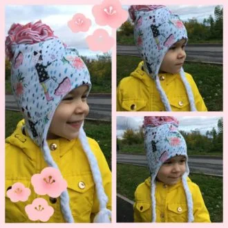 Тёплая шапка с помпоном