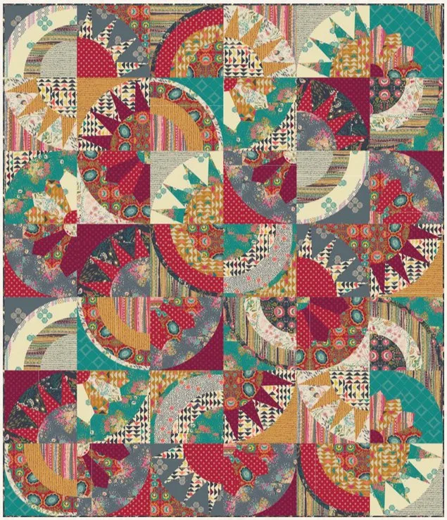 Красивый квилт с блоком New York Beauty — лист 1