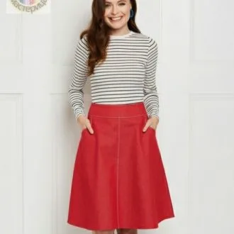 Женская джинсовая юбка-клёш (р 8-20 UK)
