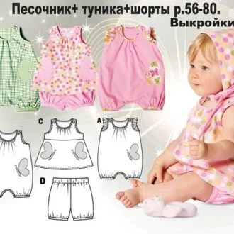Песочники, платья и штанишки для самых маленьких (р 56-80)