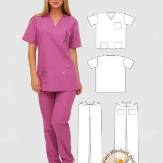 Выкройки медицинского костюма женского р.XS-XL