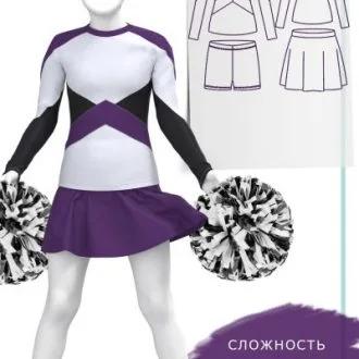 Костюм для черлидинга и спортивных танцев