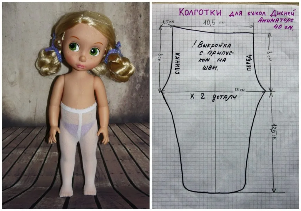 Выкройки для куколок — подробности в описании — лист 1