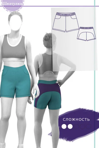 Викройка спортивного топу, шорт та легінс