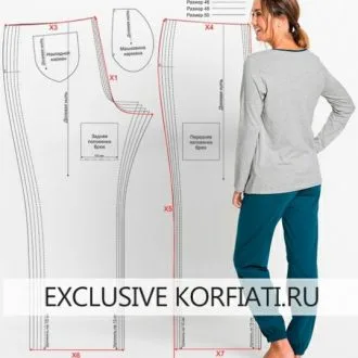 Женские пижамные брюки