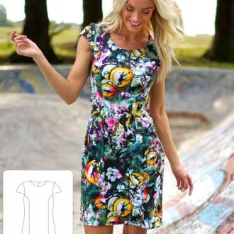 Выкройка платья женского р.34-52 euro