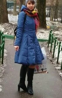 Выкройка женского утепленного пальто женского р.32-44 Евро