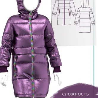 Выкройка детского стеганого пальто рост 92-164