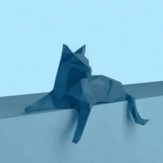 Кот из бумаги 3D