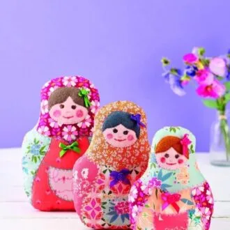 Матрешка из ткани, 3 размера