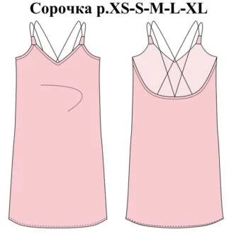 Женская ночная сорочка (размер XS-S-M-L-XL)