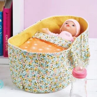 Выкройка Корзина-переноска и Одеяло для куклы
