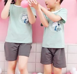 Детская пижама из шорт и футболки, на возраст 1-14 лет
