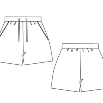 Женские трикотажные шорты с завязками (34-46)