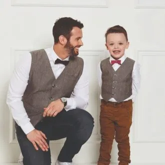 Жилет в стиле Family Look для папы (M, L, XL) и сына (3-8 лет)