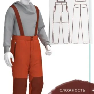 Мужской утепленный полукомбинезон (размеры 42-66 Россия)