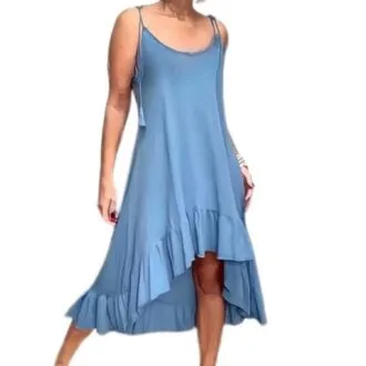 Сарафан с ассиметричным подолом и рюшей (XS-3XL)