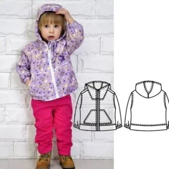 Детская ветровка с капюшоном, 2-8 лет