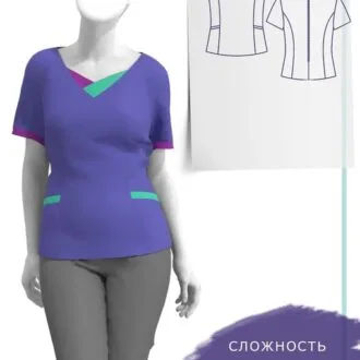 Медицинская блуза (размеры 42-62)