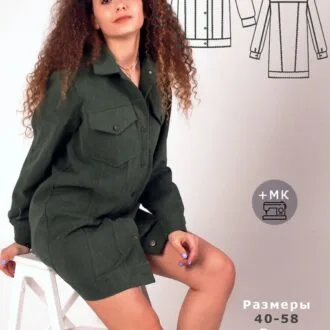 Джинсовая куртка «Мария» оверсайз, 40-58 рос