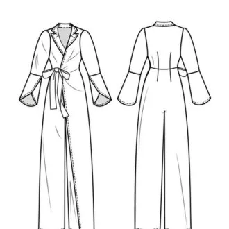 Женский комбинезон с запахом (0/2-28/30 USA)