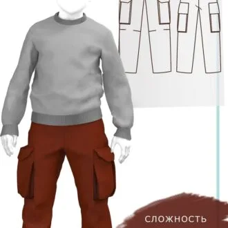 Детские брюки-карго (рост 98 - 170)